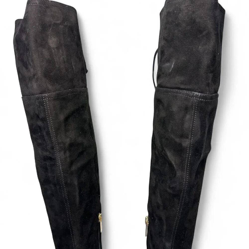 AGL Scarlet Over-The-Knee Suede Leather Boot, EU 38, Black NEW IN BOX